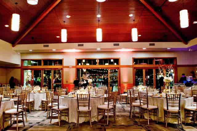 Nautilus Banquet Room with elegant tables, ideal for upscale events and gatherings.