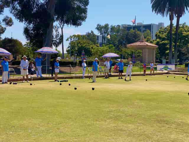 Lawn bowling event at Golden Hill Recreation Center, featuring vibrant outdoor activities.