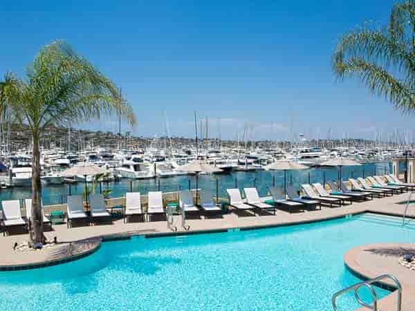 Private beach at Kona Kai Resort, featuring a stunning pool for upscale events and gatherings.