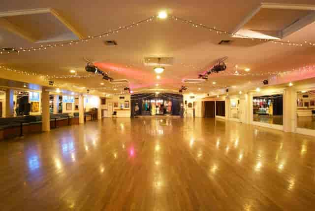 Spacious South Bay Dance Center venue with polished floors, ideal for events and receptions.