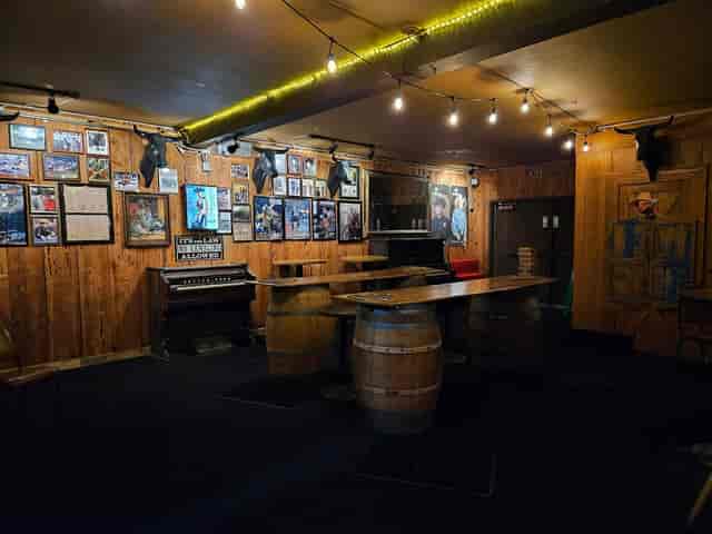 Rustic dance floor in Cowboy Country, ideal for networking events and team-building activities.