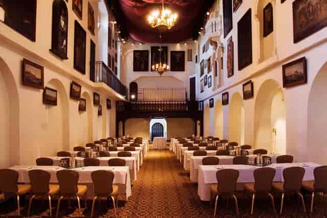 Spanish Art Gallery at Mission Inn: elegant venue for conferences and banquets.