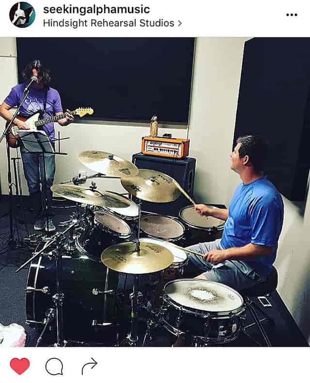 Recording studio at Hindsight Rehearsal Studios, ideal for live performances and events.