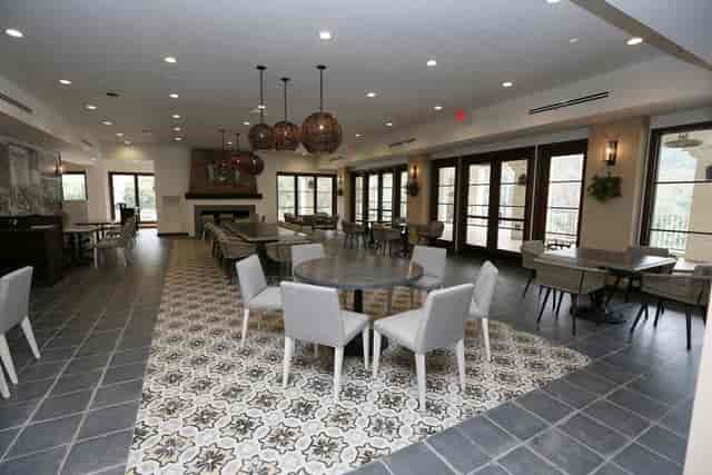 Modern bar at The Sycamore Restaurant, ideal for events and gatherings.
