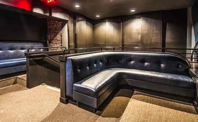 "Intimate lounge at Teragram Ballroom, perfect for networking events and meetings."