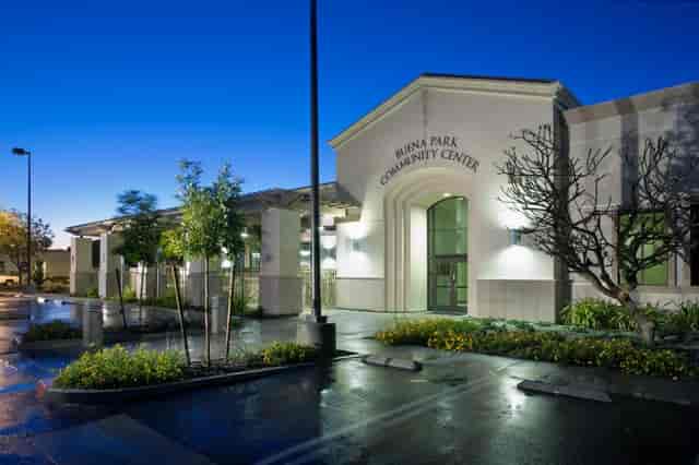 Buena Park Community Center: modern venue for events with inviting architecture and ample parking.