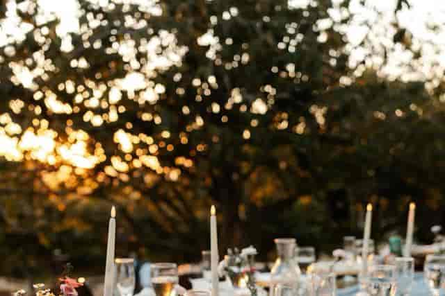 Elegant outdoor dining table at Barn in San Diego, perfect for upscale events and gatherings.