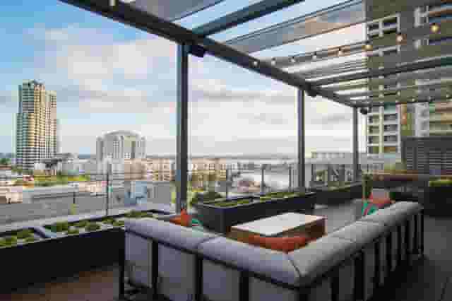 Glass-enclosed private board room