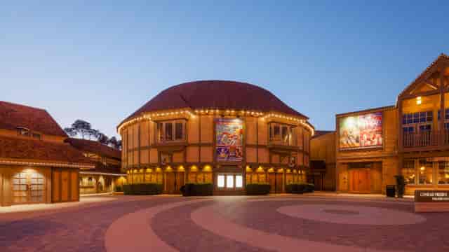 Donald and Darlene Shiley Stage, a charming venue for events and performances.