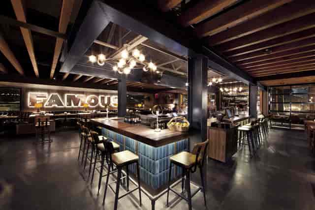 Private party room at Jimmy's Famous American Tavern, modern venue for events and gatherings.