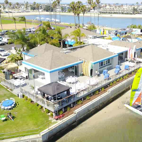 Tower Beach Club wedding venue with lush greenery, perfect for events and retreats.
