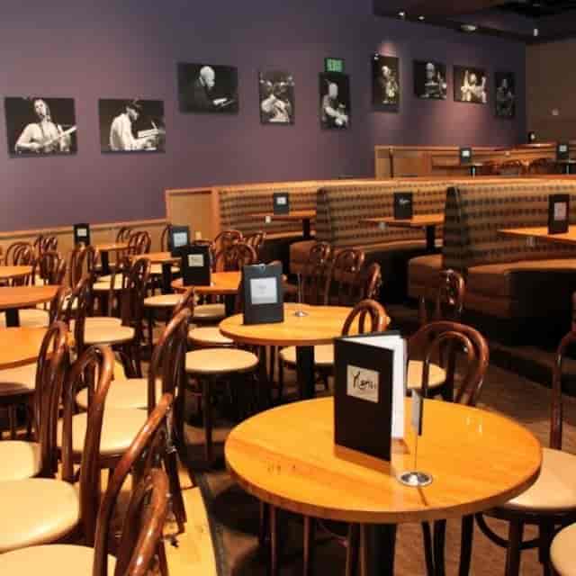 Cozy Main Dining Room at Yoshi's, ideal for networking events and private parties.