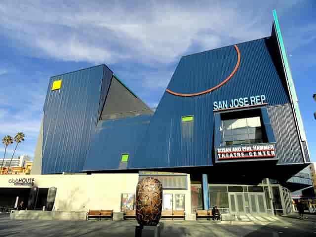 Orchestra at San Jose Repertory Theatre, modern venue for events and performances.