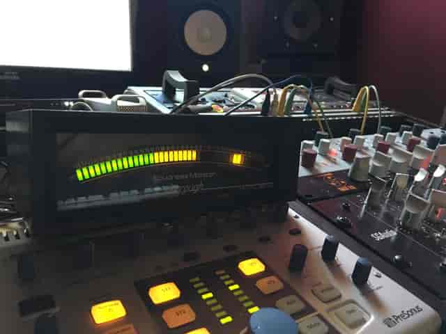 Close-up of audio equipment in Tone Freq Mastering Studios for events and presentations.