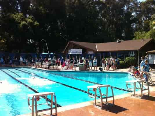 Outdoor swimming pool at Brookside Club, perfect for summer events and competitions.