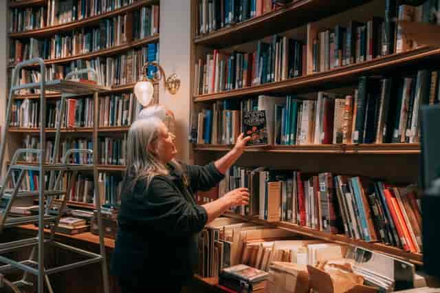 California History Center library with organized books, ideal for meetings and events.