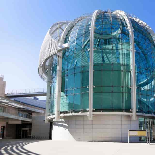 Rotunda at Splash Bar San Jose, modern venue with glass facade for events and exhibitions.