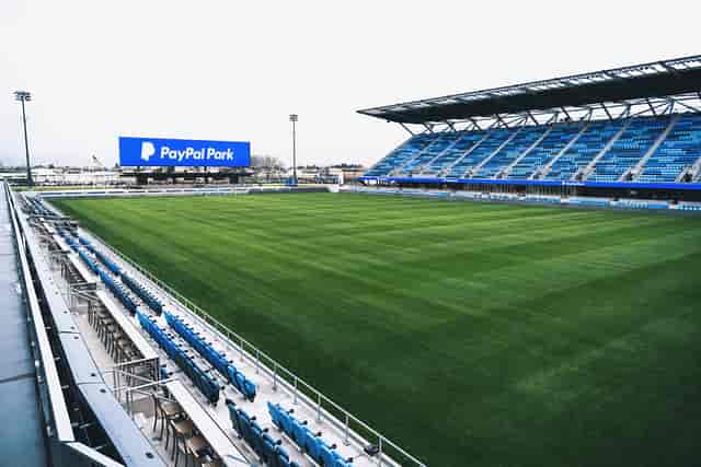 PayPal Park stadium with spacious seating, ideal for sports and concerts.