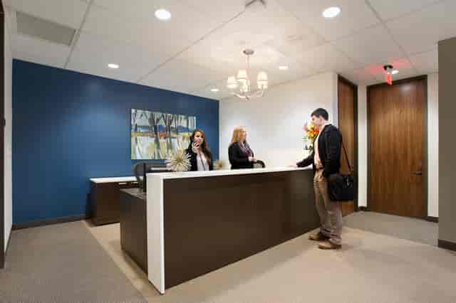Modern reception area in Suite 5000, Regus Chula Vista for professional events.