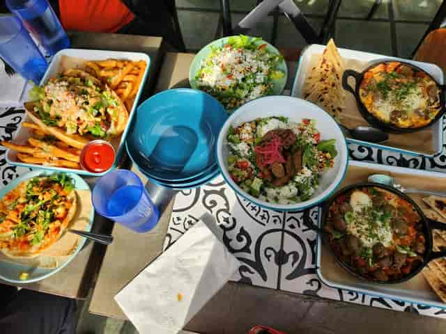 Vibrant catering spread at Medina Kitchen, perfect for events and gatherings.