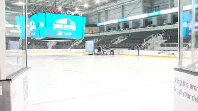 Versatile event space on ice rink at Sharks Ice, perfect for corporate and social gatherings.