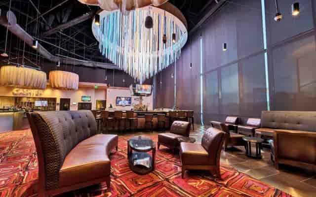 Stylish lounge at Epic Bar, Casino M8trix, ideal for networking events and meetings.