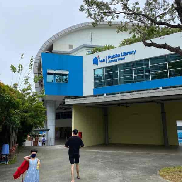 Modern Jurong West Public Library exterior, ideal for community events and workshops.