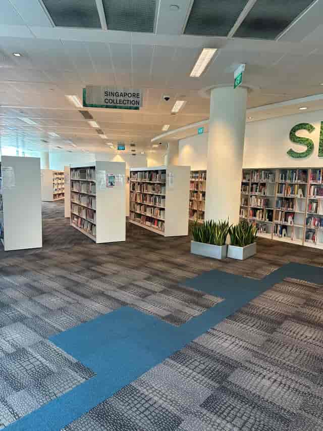 Quiet Reading Room at Jurong West Library, modern space for workshops and meetings.
