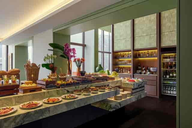 Catering display at HAUS 65, Mandala Club, ideal for meetings and events.