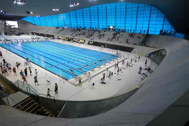 Olympic Pool at London Aquatics Centre, ideal for swimming competitions and events.