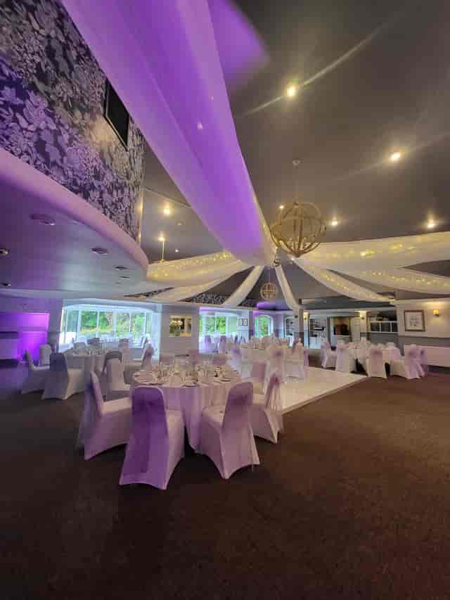 Elegant event space at The Potters Heron Hotel, ideal for weddings and gatherings.