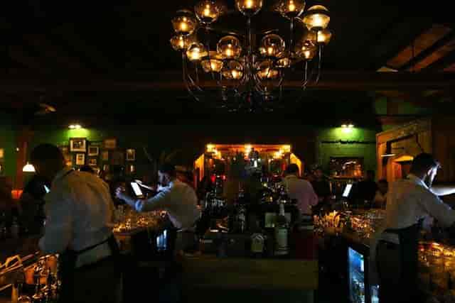 Vibrant bar at Ball & Chain, ideal for networking events and cocktail receptions.