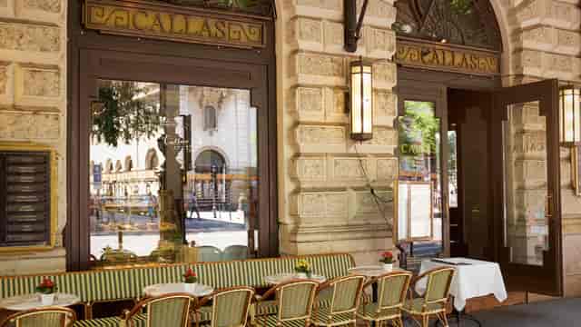 Chic outdoor café at The Ritz-Carlton, Budapest, ideal for networking events.