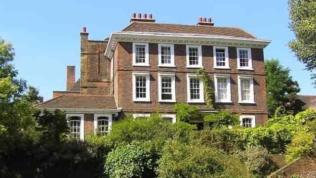Historic Burgh House library with classic architecture, perfect for events and retreats.
