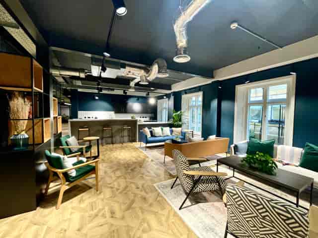 Modern meeting space at Broadcasting House, ideal for creative events and brainstorming.