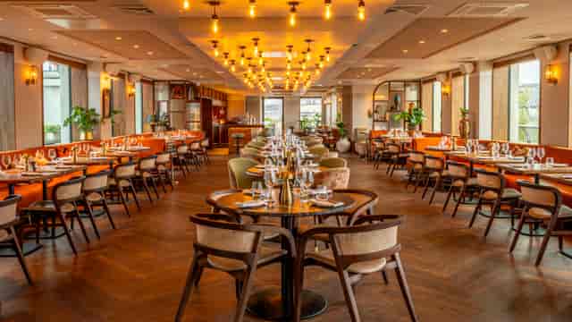 Stylish dining venue in Kitty Hawk with elegant lighting for events and gatherings.