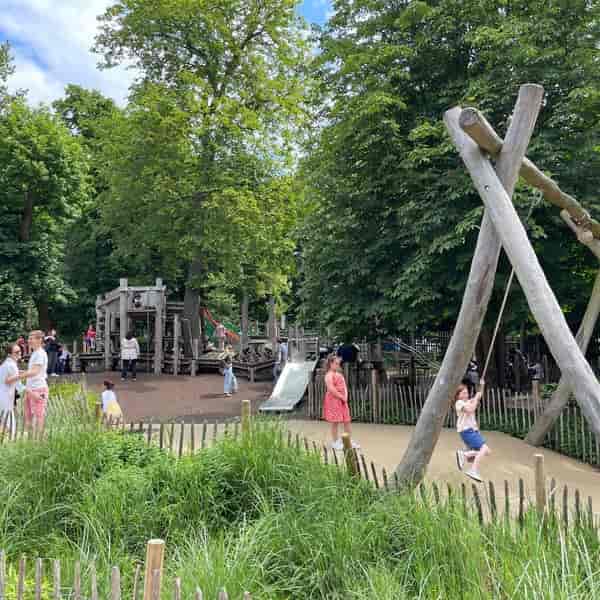 Vibrant playground in Holland Park, perfect for family-friendly events and gatherings.