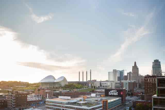 Vibrant city skyline with modern architecture, ideal for meetings and events.