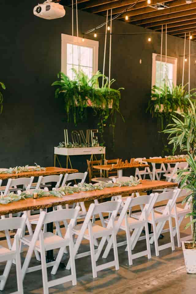 Love Patio at FruitCraft: romantic event space with greenery, ideal for weddings and gatherings.