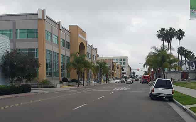 Spacious City Heights Town Council corridor with modern architecture, ideal for events.
