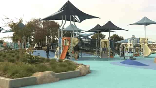 Vibrant Tecolote Recreation Center playground for family-friendly events and gatherings.