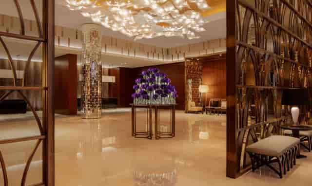 Elegant lobby of Al Faurouz 1, Hyatt Regency Riyadh for events and networking.