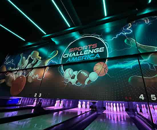 Vibrant Sports Challenge Complex backdrop for team-building and corporate events.
