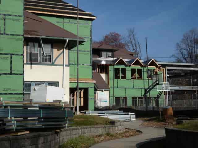 Baird Community Center construction site in South Orange Village, event planning impact.