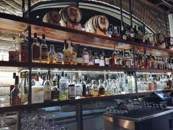 Main Dining Area bar at The Lexington House, ideal for events and cocktails.