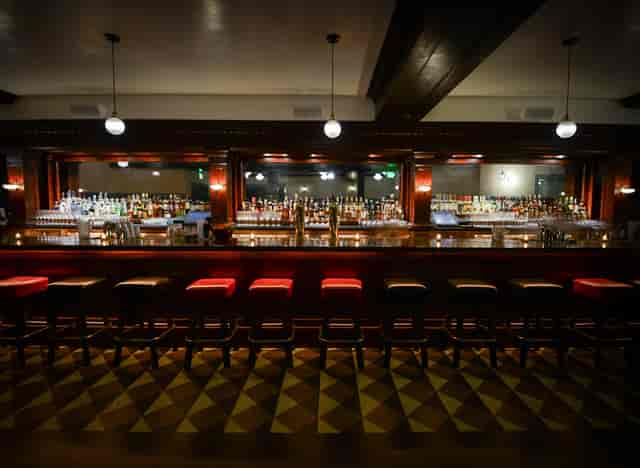 Stylish bar setup in Cafe du Nord, perfect for networking events and cocktail receptions.