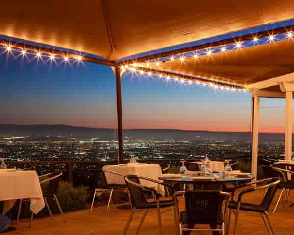 Outdoor dining venue at Four Points by Sheraton, perfect for sunset cocktail receptions.