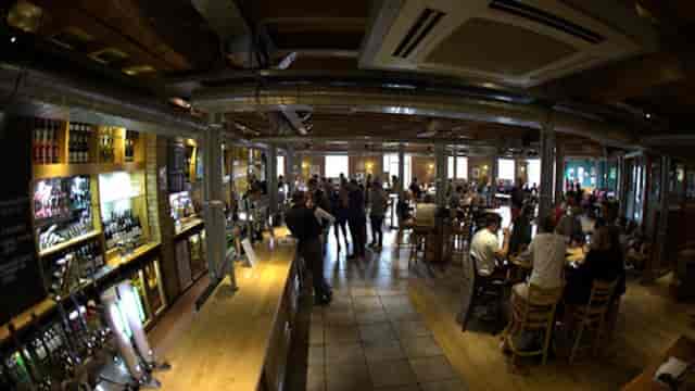 Vibrant Fox Connaught restaurant with spacious layout for events and gatherings.