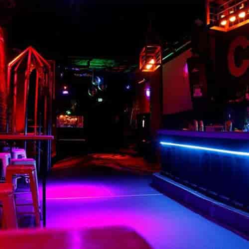 VIP booths in Cat Club with dynamic lighting for lively gatherings and themed parties.