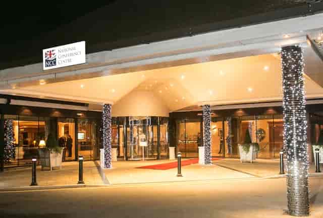 Elegant entrance of The Trafalgar, ideal for corporate events and gala dinners.